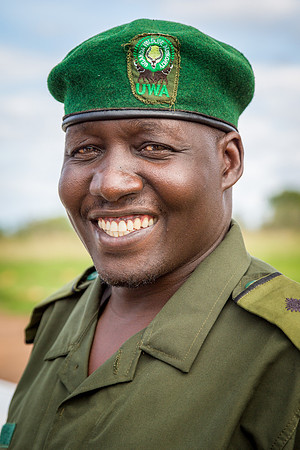 Portrait of Uganda Wildlife Senior Officer Stephen Nyadru, Kidepo, Uganda