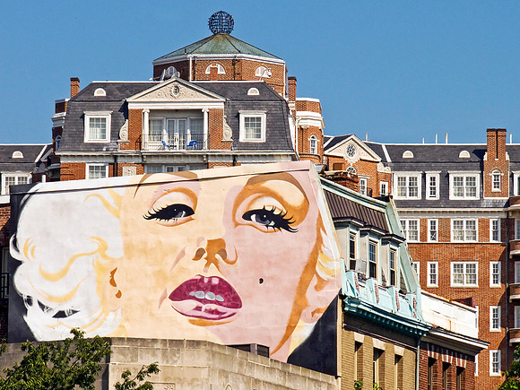 Marilyn Monroe mural (installed in 1981 by artist John Bailey), Adams Morgan, Washington DC