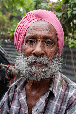 10.32am Pink Turban Elegance: A Portrait of Wisdom and Grace