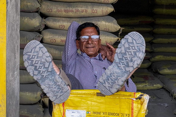 4.25pm Shopkeeper's Serenity: A Moment of Relaxation