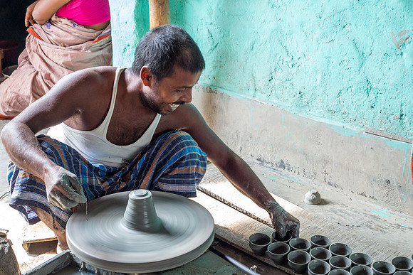 Off the pottery wheel