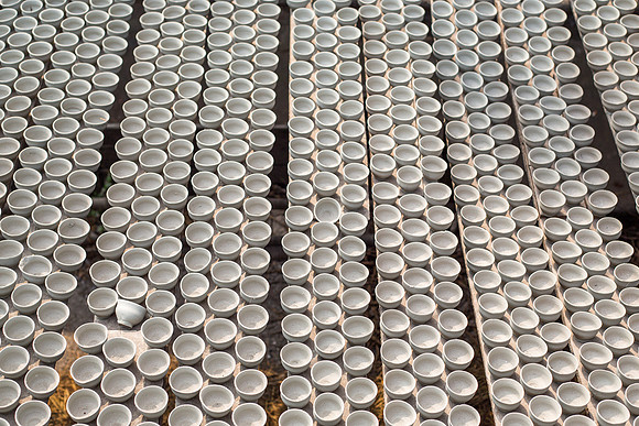 Chai cups waiting to be fired